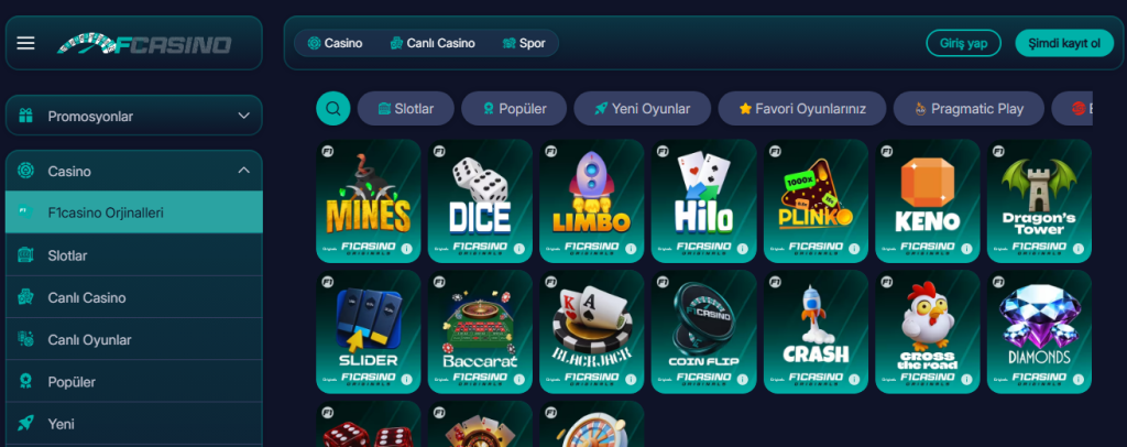 F1casino Sosyal Medya Hesapları